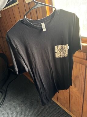 Black Pocket Graphic T-Shirt with Zelda Patch